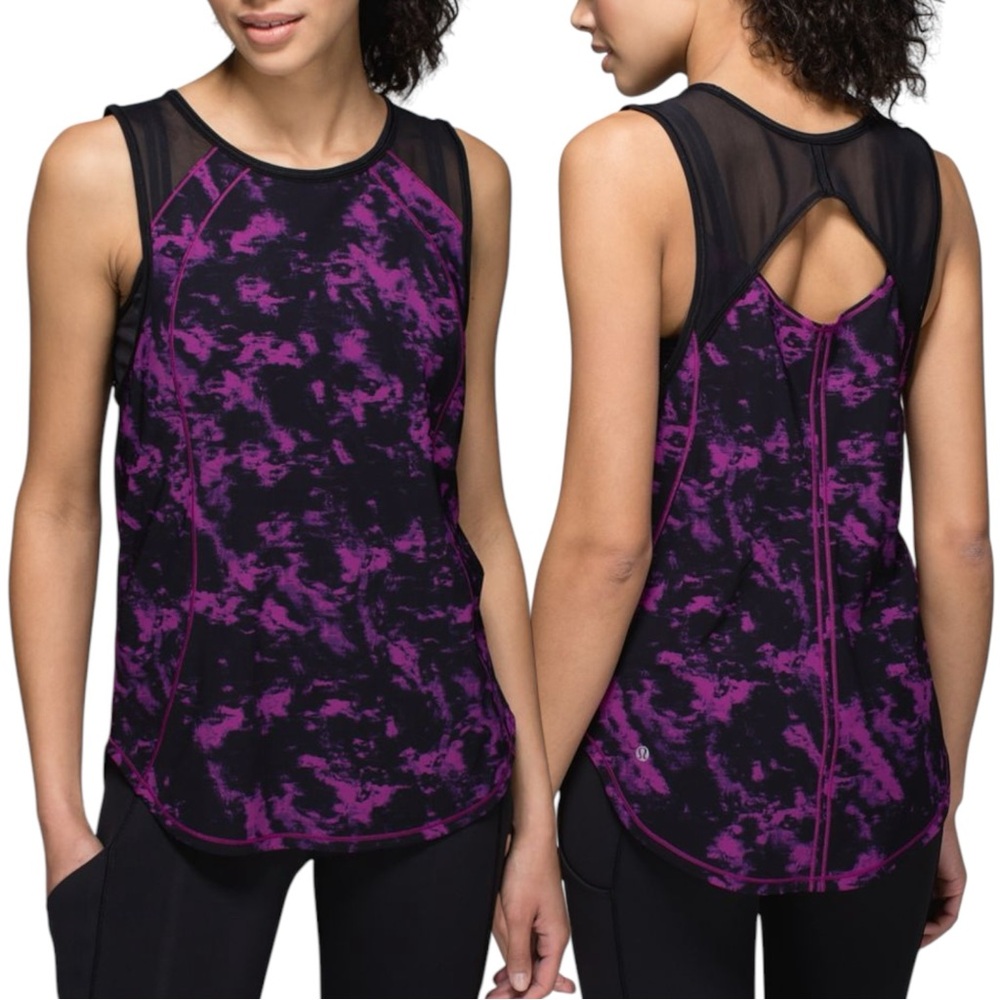 Lululemon Sculpt Tank Size 4 Breezie Regal Plum Black